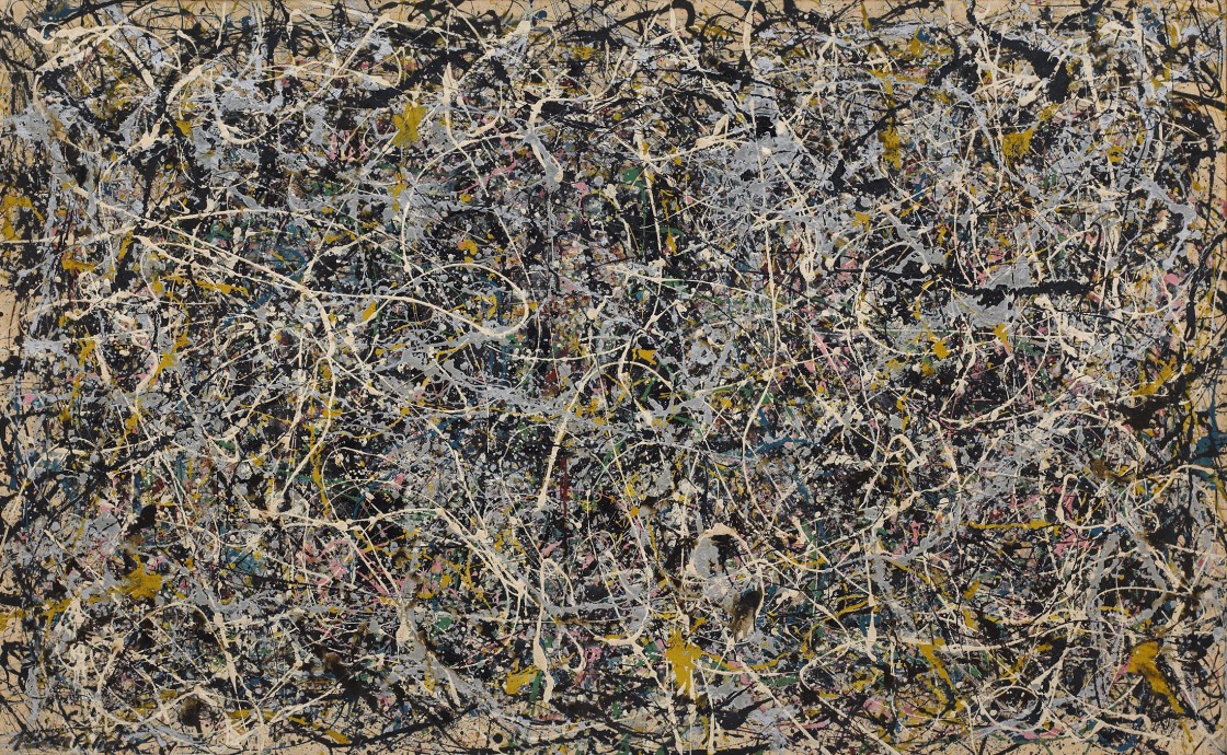 Painting Picture Abstract Jackson Pollock Number 5 Print Large Framed Print 