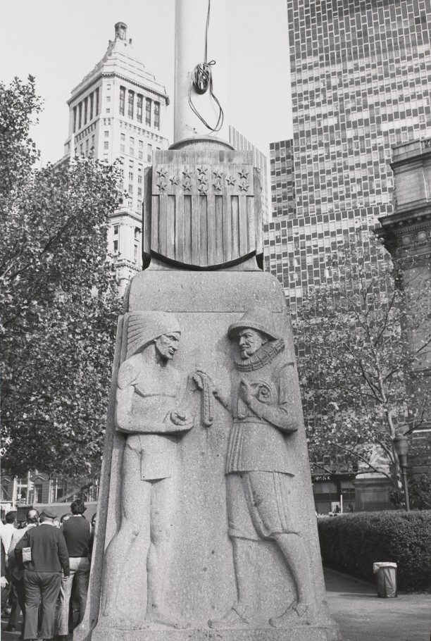 The Purchase of Manhattan. Battery Park, New York, New York