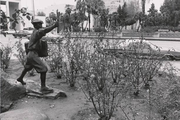 Newsboy, From the Otis Memorial. MacArthur Park, Los Angeles, California