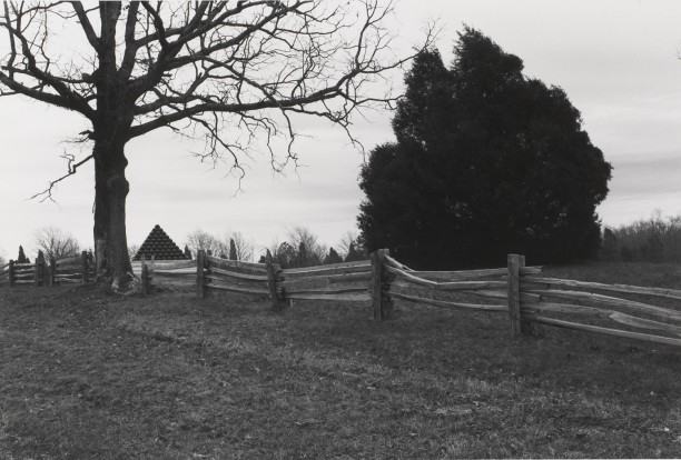 Untitled from Shiloh National Military Park, Tenessee (wooden fence with cannon ball pyramid)