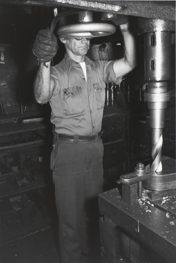 CLEVELAND, OHIO (man and drill press)