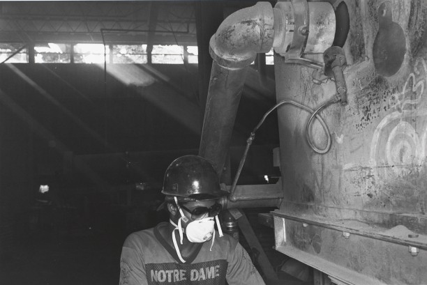 CLEVELAND, OHIO (man with mask and Norte Dame t-shirt)