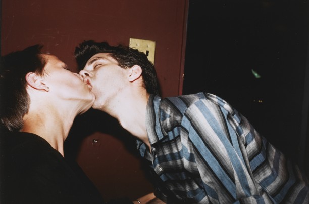 Philippe H. and Suzanne kissing at Euthanasia, New York City