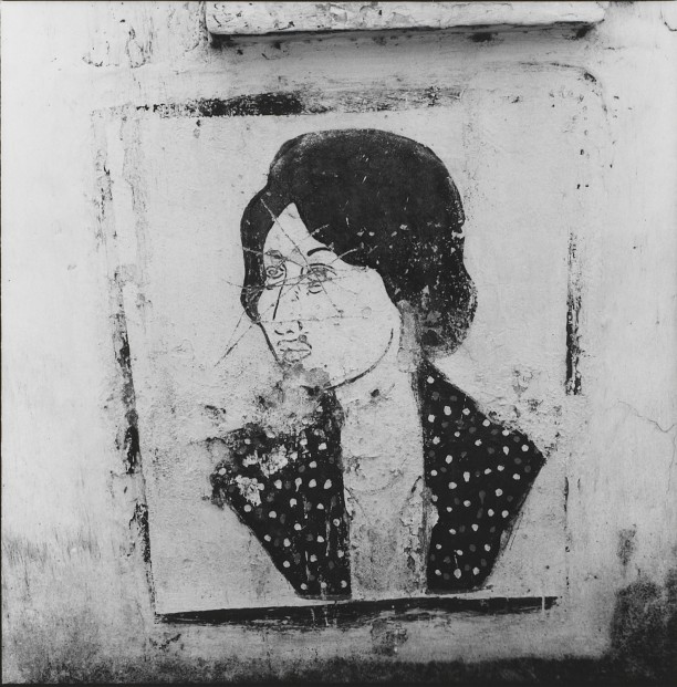 Simone Duvalier. Defaced mural in Léogâne