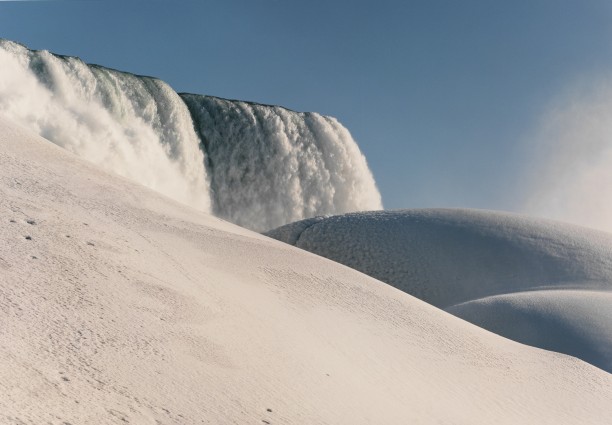 American Falls with Snow and Ice Mounds