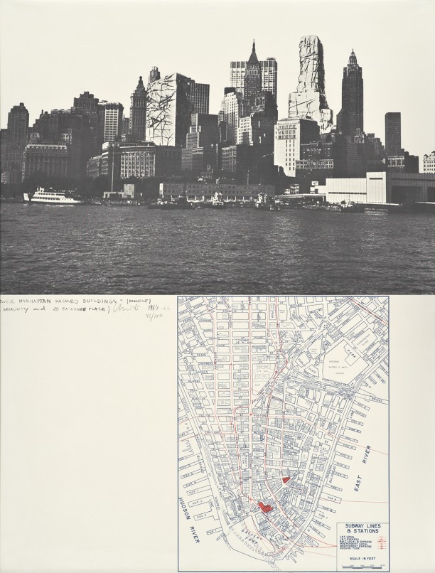 Lower Manhattan Packed Buildings, Number 2 Broadway and Number 20 Exchange Place From the Proposals and Realizations Series (Hovdenakk No. 12)