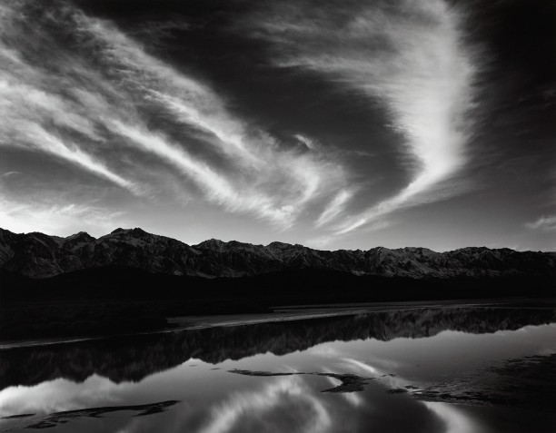 Evening Clouds and Pool, East Side of the Sierra Nevada from the Owens Valley, California