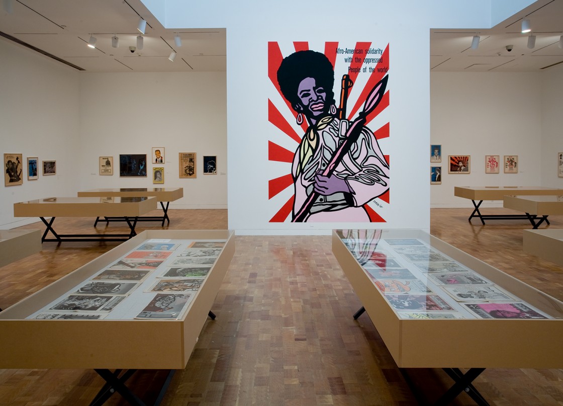 Installation view of Black Panther: The Revolutionary Art of Emory Douglas