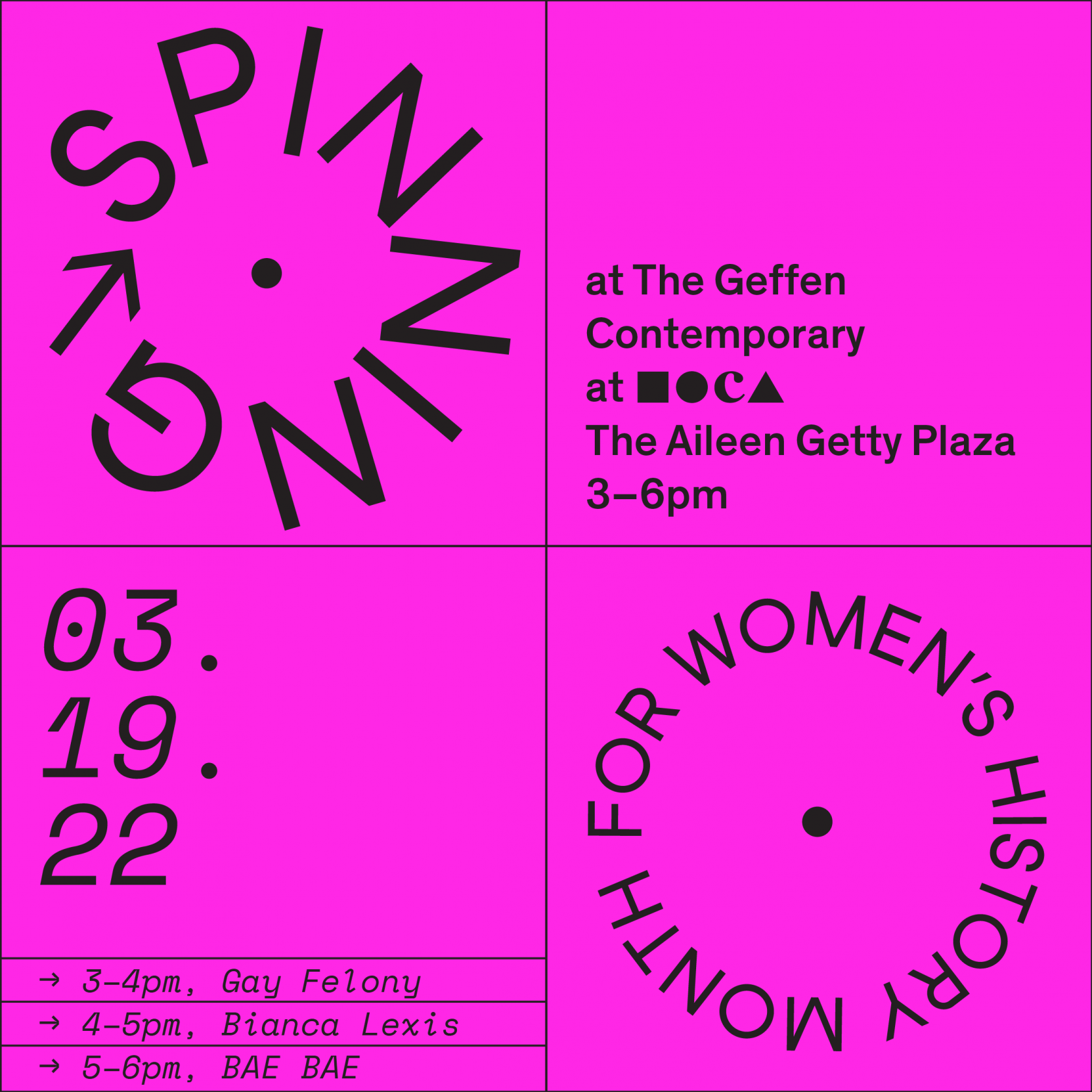 SPINNING at The Geffen Contemporary at MOCA