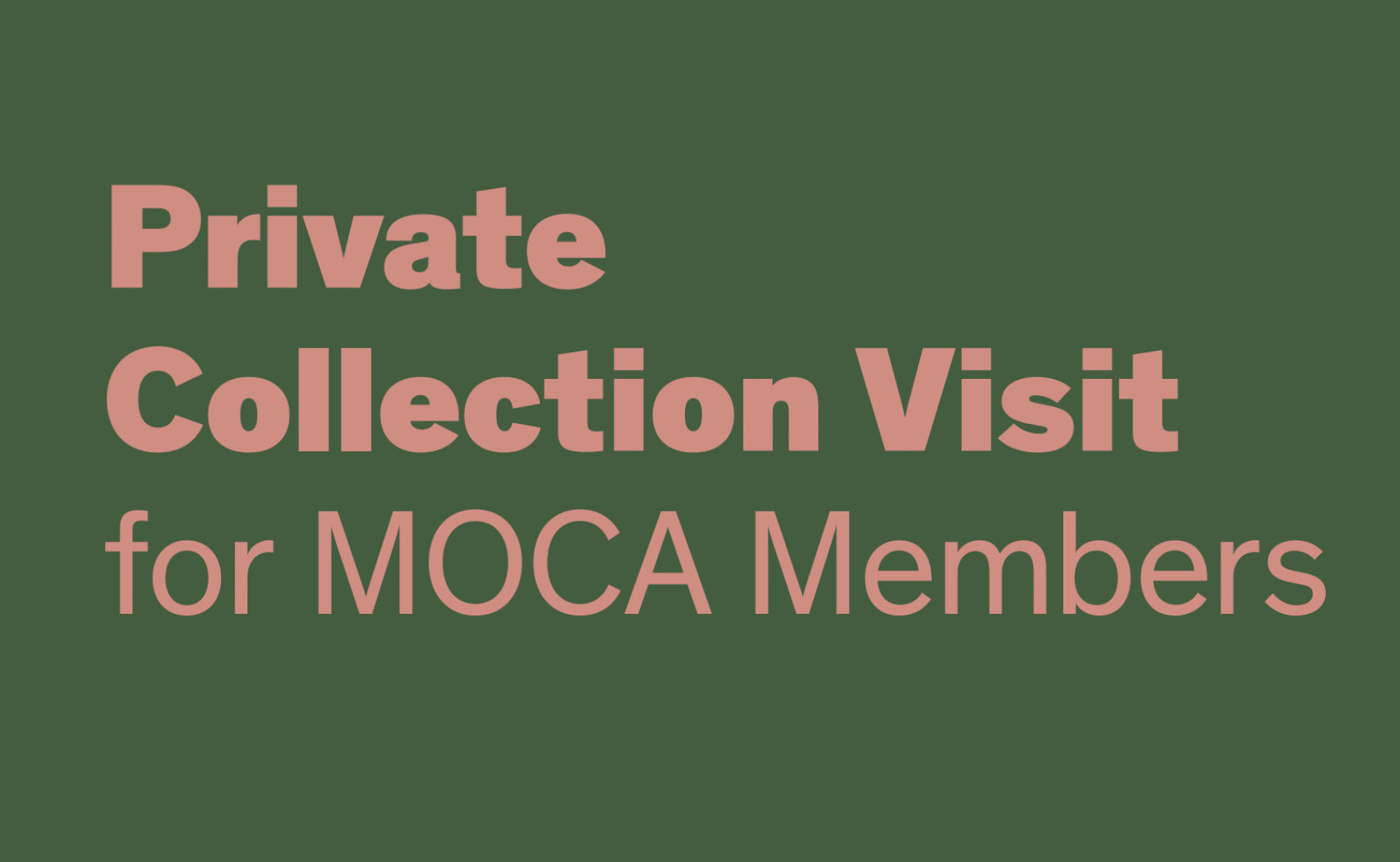 Private Collection Visit at MOCA